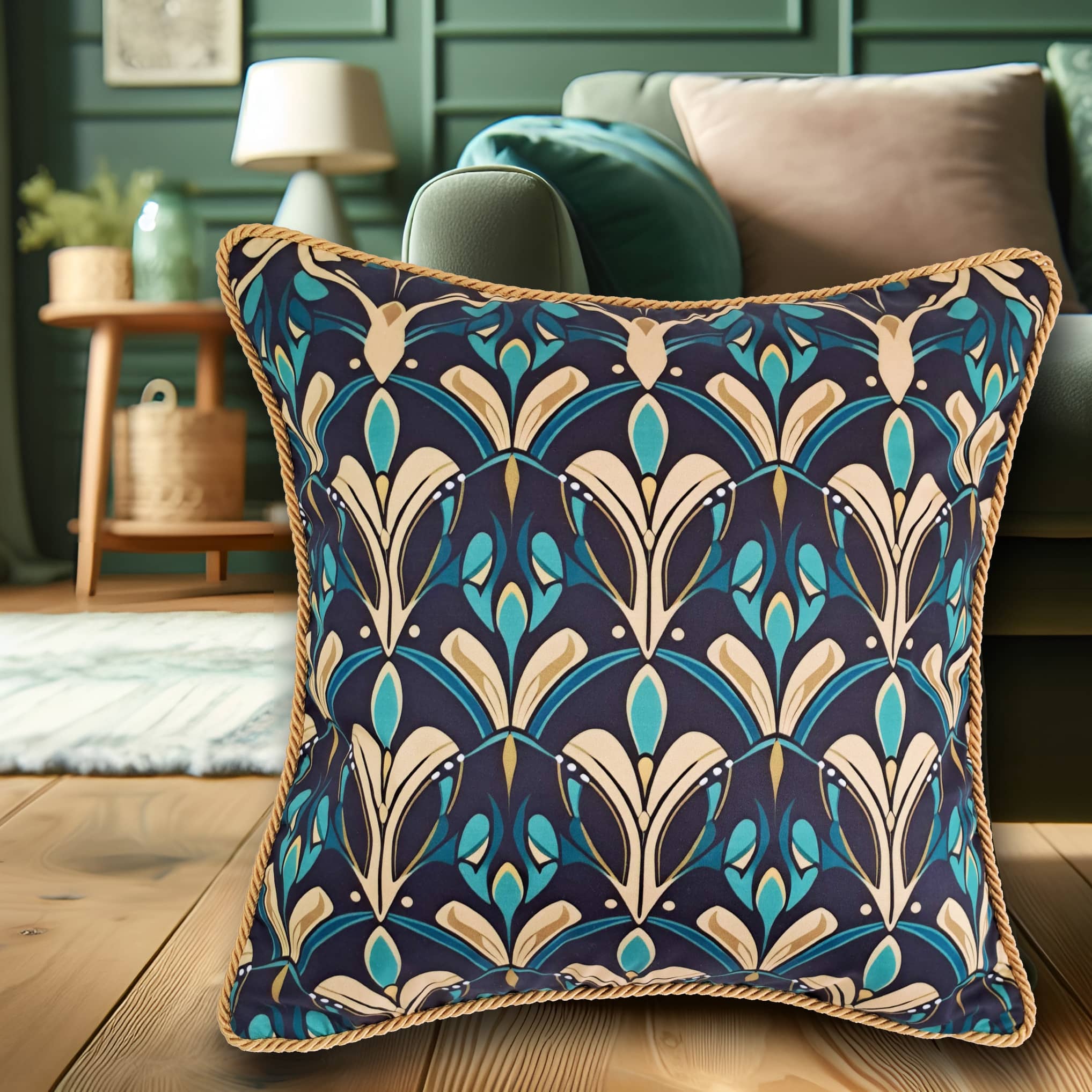 azure-dekoracni-polstar-mushdecor Azure dekorační polštář